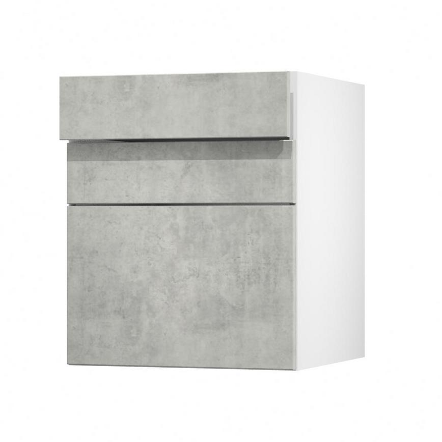 Hockley Concrete 600 Drawer Open