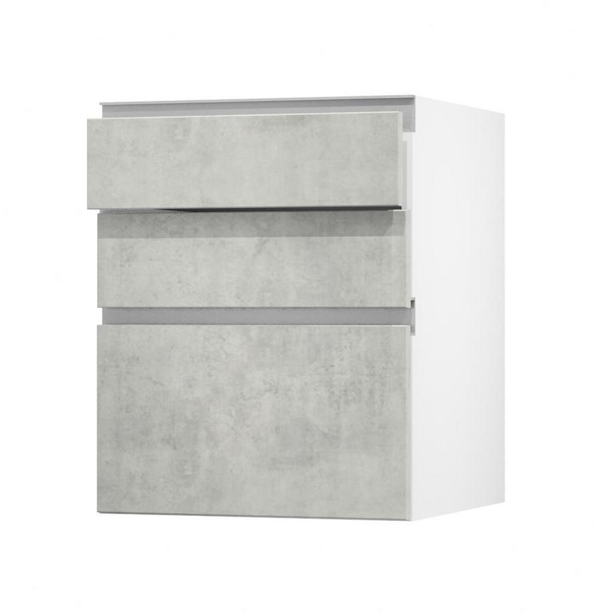 Hockley Concrete 600 Drawer Front (170mm) Open