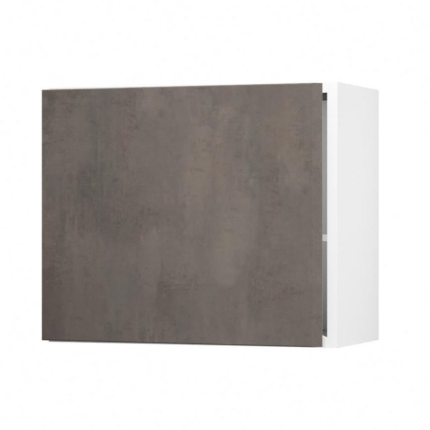 Hockley Bronze Dark Stone 600 Tall Integrated Microwave Topbox Door Open