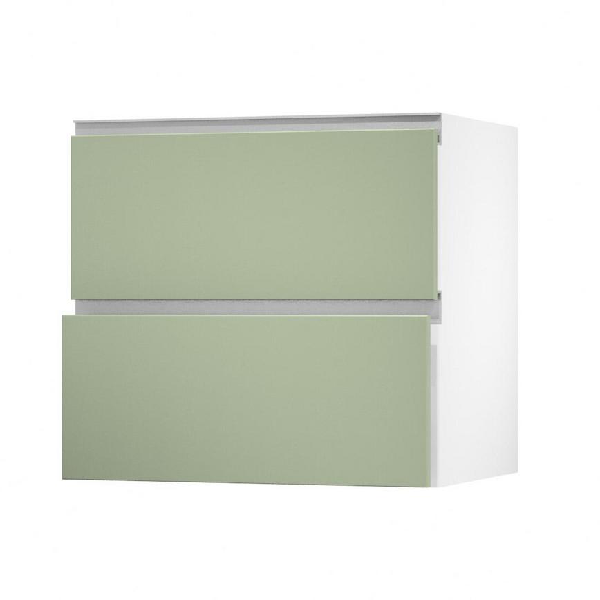 Hockley Super Matt Reed Green 800 Pan Drawer Door Open 342mm