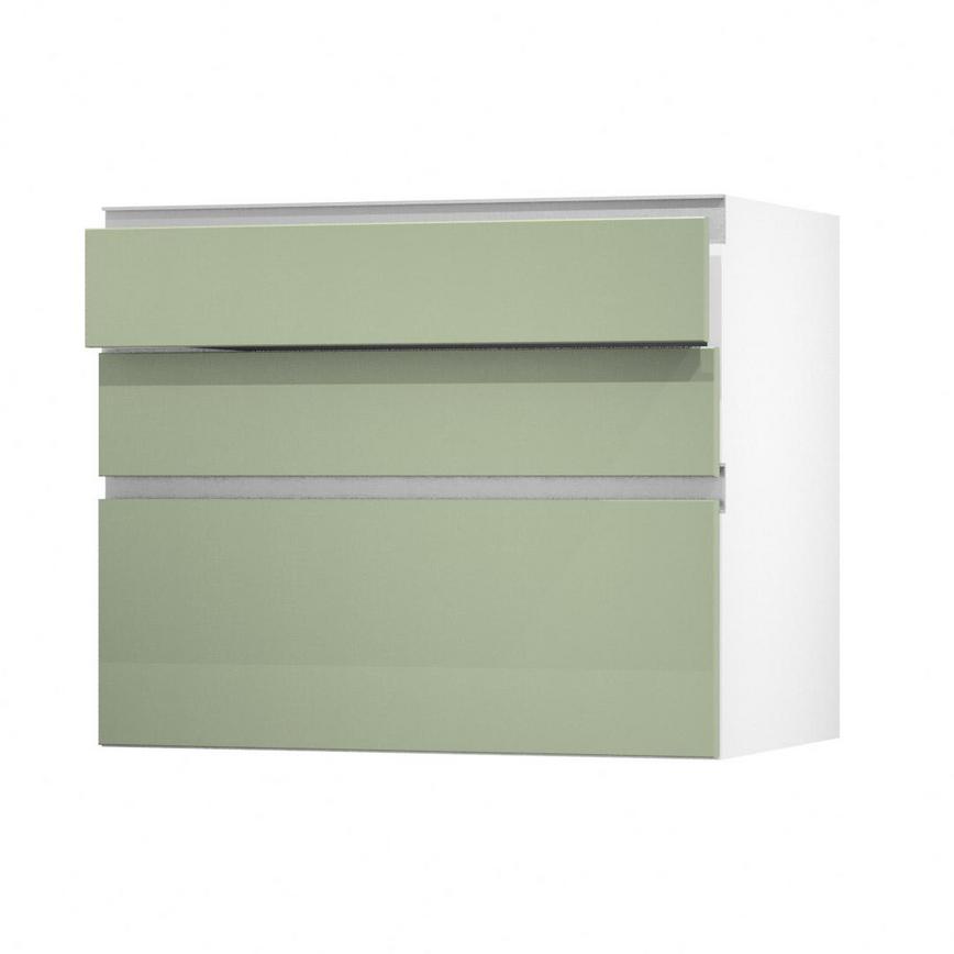 Hockley Super Matt Reed Green 900 Pan Drawer Door Open 170mm