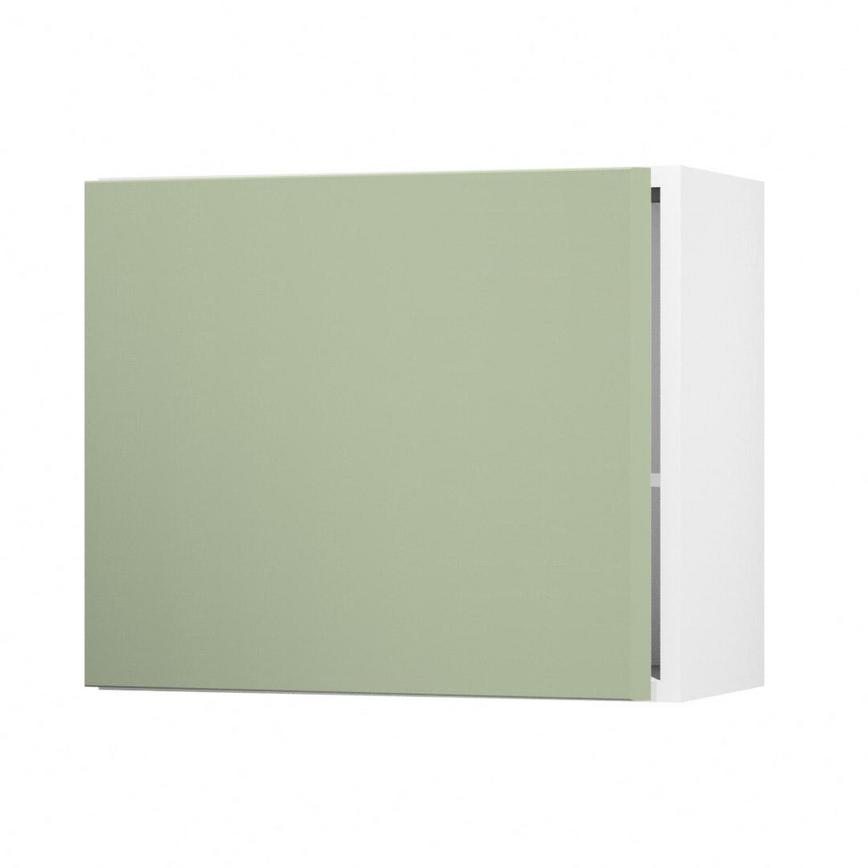 Hockley Super Matt Reed Green 600 Tall Integrated Microwave Topbox Door Open