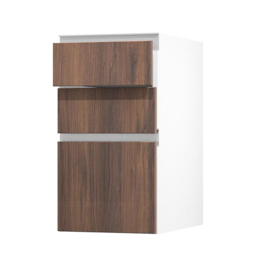 Hockley Textures Walnut 400 Drawer Front (170mm) Open