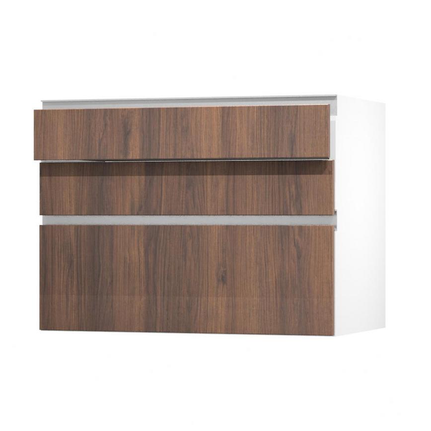 Hockley Textures Walnut 1000 Drawer Frnt (170mm) Open