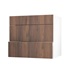 Hockley Walnut 800 Pan Drawer Door Open
