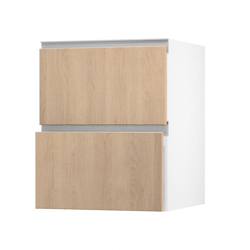 Hockley Textures Oak 600 Pan Drawer (342mm) Open