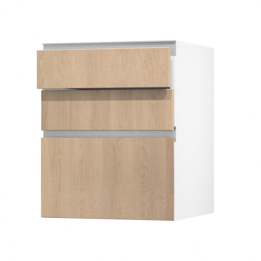 Hockley Textures Oak 600 Drawer Front (170mm) Open