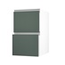 Hockley Super Matt Fir Green 450 Pan Drawer Door Open 342mm