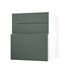 Hockley Super Matt Fir Green 600 Hob / Pan Drawer Door Open