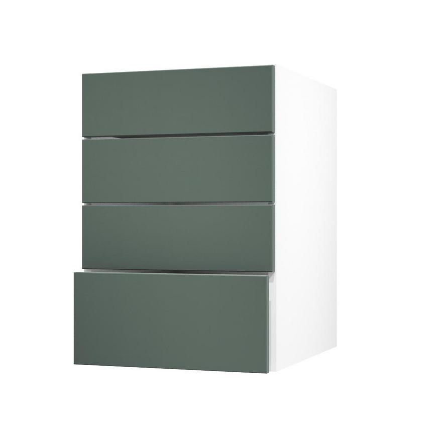 Hockley Super Matt Fir Green 500 Deep Drawer Door Open