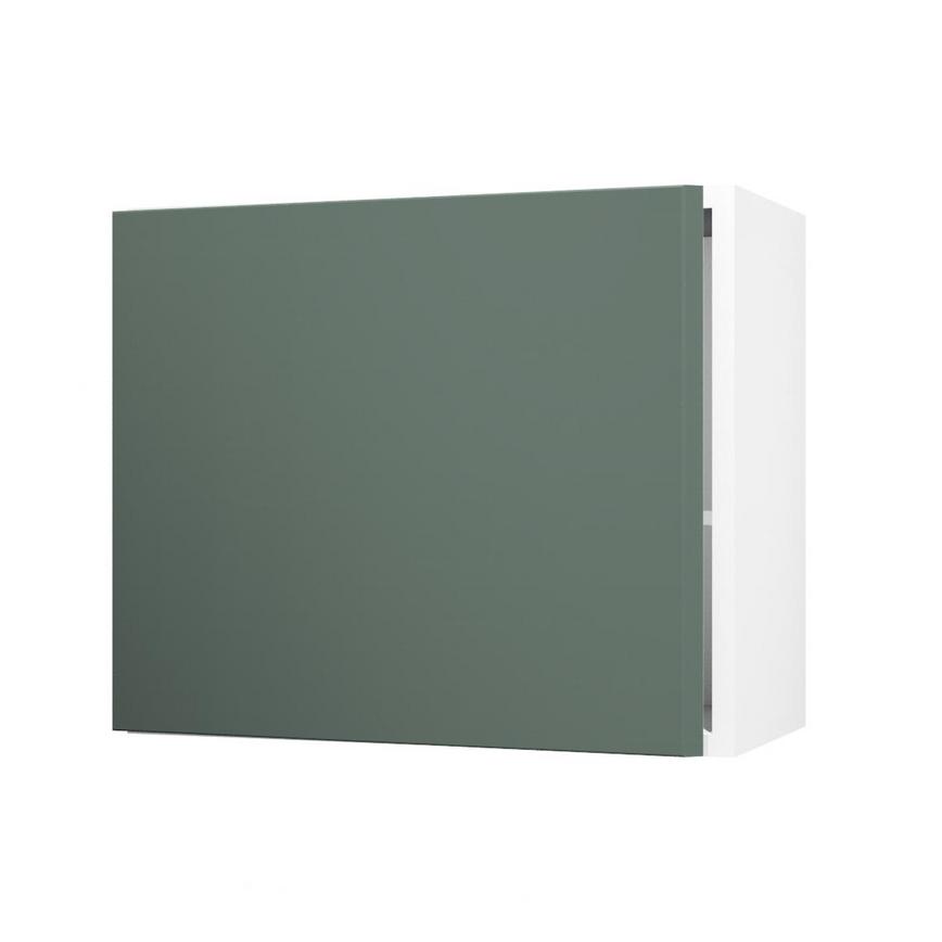 Hockley Super Matt Fir Green 600 Tall Integrated Microwave Topbox Door Open