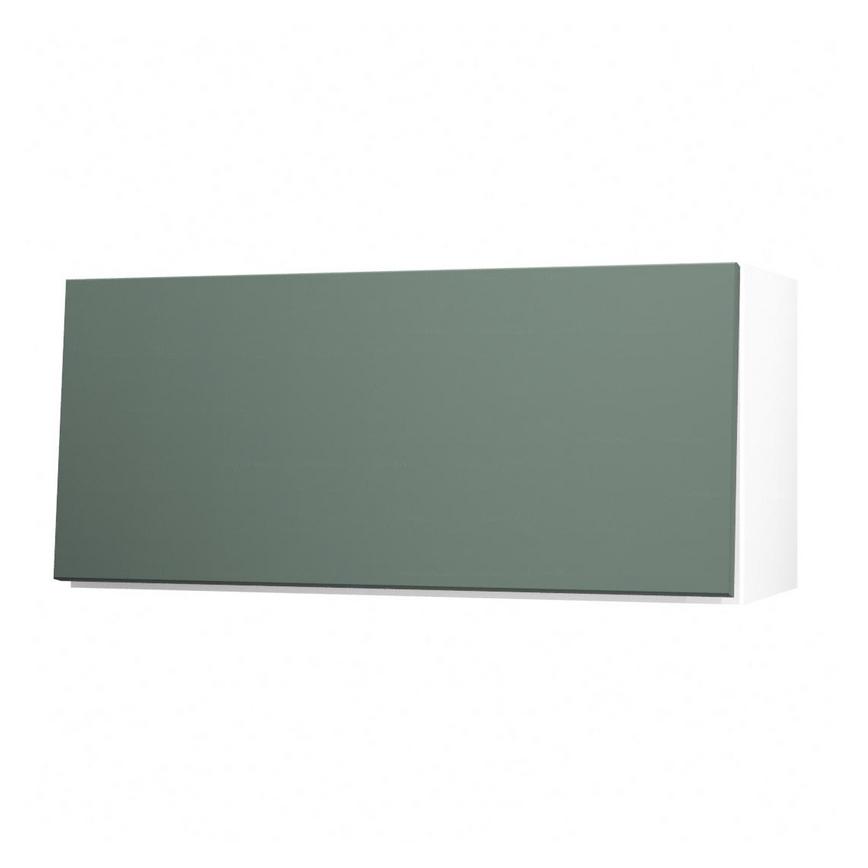 Hockley Super Matt Fir Green 800 Half Height / Pan Drawer Door Open