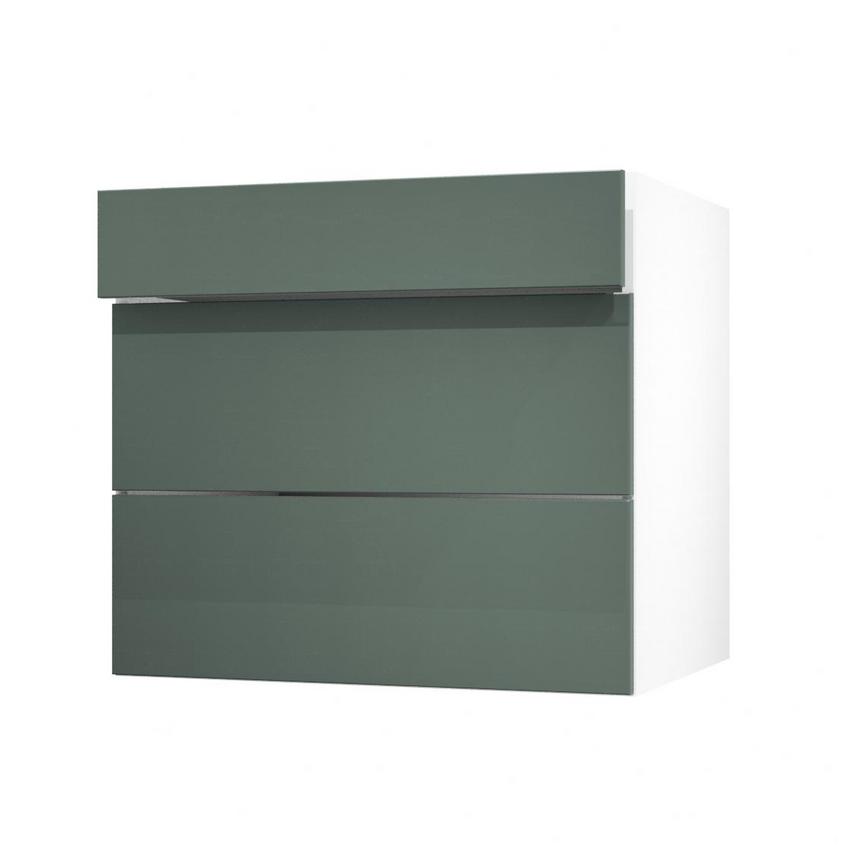 Hockley Super Matt Fir Green 800 Drawer Front Open