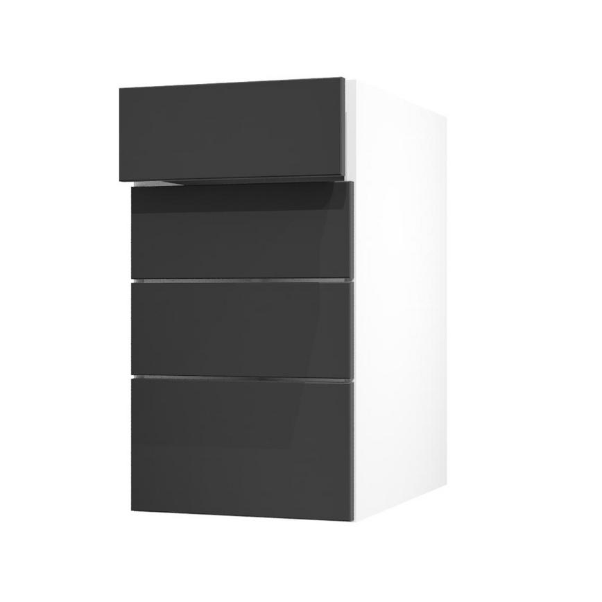 Hockley Super Matt Black 400 Drawer Door Open