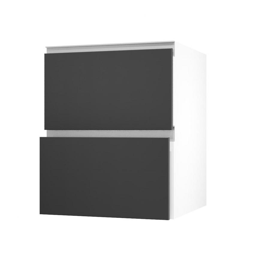 Hockley Super Matt Black 600 Pan Drawer Door Open 342mm