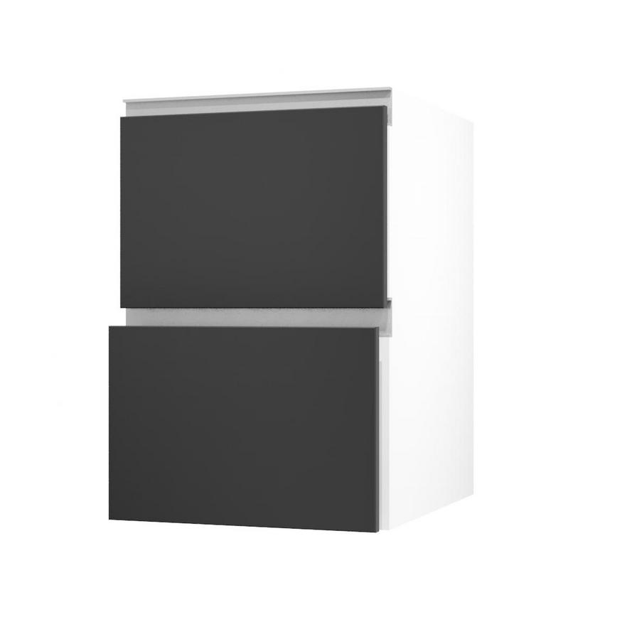 Hockley Super Matt Black 500 Pan Drawer Door Open 342mm