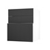 Hockley Super Matt Black 600 Hob / Pan Drawer Door Open