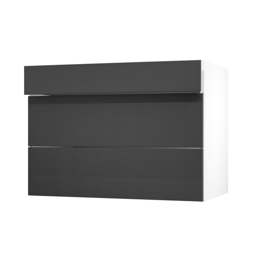 Hockley Super Matt Black 1000 Drawer Door Open