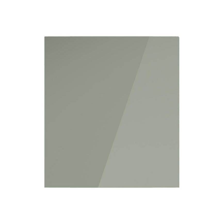 Hockley Mirror Gloss Reed Green 500mm x 557mm Door Front Shown Closed from the Front as Part of a Door and Drawer Unit