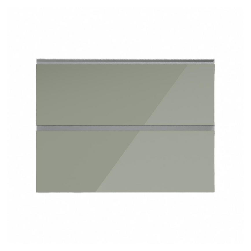 Hockley Mirror Gloss Reed Green 1000mm x 342mm Pan Drawer Front Shown Closed from the Front as Part of a Full Drawer Unit