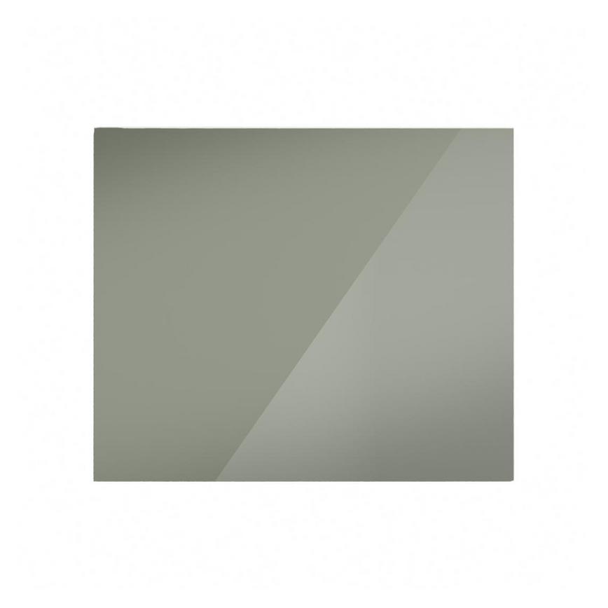 Hockley Mirror Gloss Reed Green 600mm x 506mm Tall Microwave Top Box Door Shown Closed from the Front