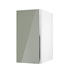 Hockley Mirror Gloss Reed Green 350mm x 720mm Full Height Door Shown Open at an Angle