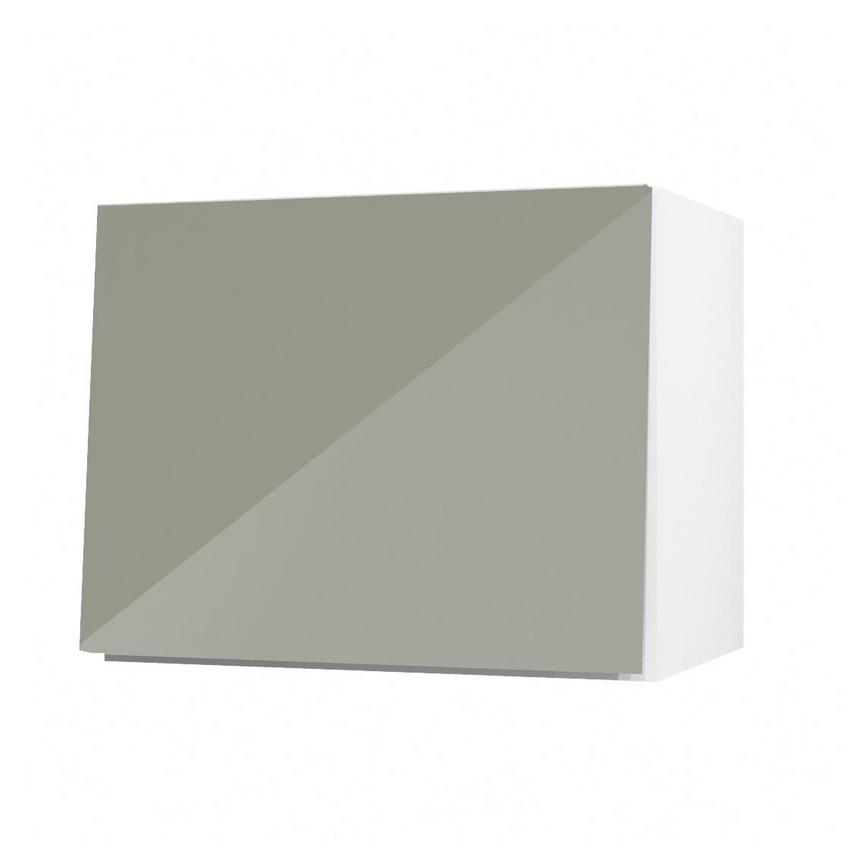 Hockley Mirror Gloss Reed Green 450mm x 360mm Bridging Unit Door Shown Open at an Angle