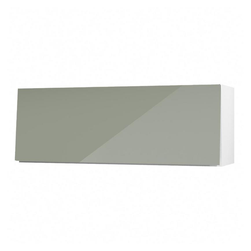 Hockley Mirror Gloss Reed Green 1000mm x 360mm Bridging Unit Door Shown Open at an Angle
