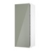 Hockley Mirror Gloss Reed Green 350mm x 900mm Tall Door Shown Open at an Angle