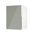 Hockley Mirror Gloss Reed Green 500mm x 720mm Full Height Door Shown Open at an Angle