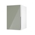 Hockley Mirror Gloss Reed Green 450mm x 720mm Full Height Door Shown Open at an Angle