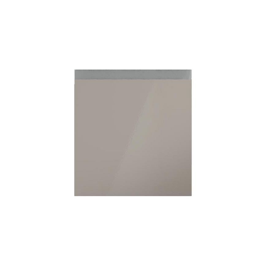 Hockley Mirror Gloss Sand Grey 350mm x 342mm Pan Drawer Front Shown Closed from the Front as Part of a Full Drawer Unit