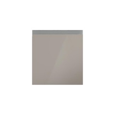 Hockley Mirror Gloss Sand Grey 350mm x 342mm Pan Drawer Front Shown Closed from the Front as Part of a Full Drawer Unit