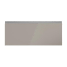 Hockley Mirror Gloss Sand Grey 900mm x 342mm Pan Drawer Front Shown Closed from the Front as Part of a Full Drawer Unit