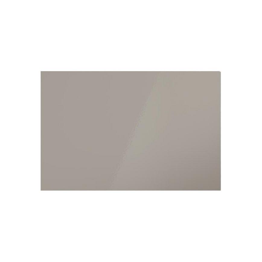 Hockley Mirror Gloss Sand Grey 600mm x 394mm Pan Drawer Shown Closed from the Front as Part of a Drawer Unit