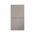 Hockley Mirror Gloss Sand Grey 400mm x 342mm Pan Drawer Front Shown Closed from the Front as Part of a Full Drawer Unit