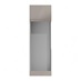 Hockley Mirror Gloss Sand Grey 141mm x 600mm Filler Panel Shown from the Front as Part of an Appliance Tower Unit