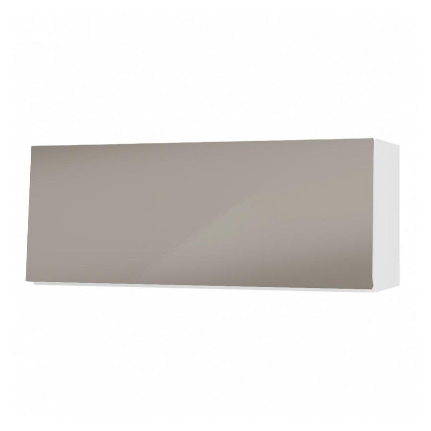 Hockley Mirror Gloss Sand Grey 900mm x 360mm Bridging Unit Door Shown Open at an Angle