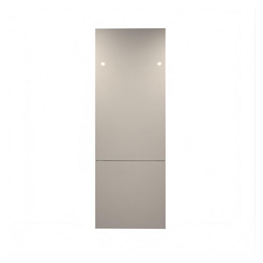 Hockley Mirror Gloss Sand Grey 750mm x 1400mm Tall Larder Door Shown from the Front as a Single Door