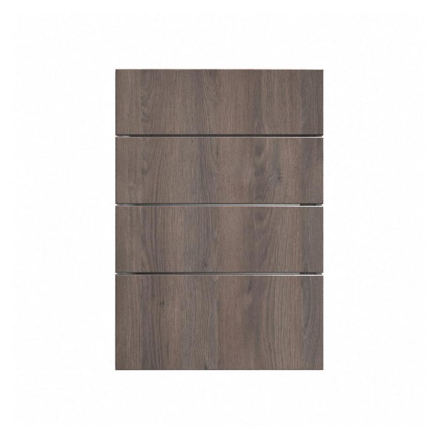 Hockley Textured Dark Oak 500mm x 160mm Drawer Front Shown Closed from the Front as Part of a Full Drawer Unit