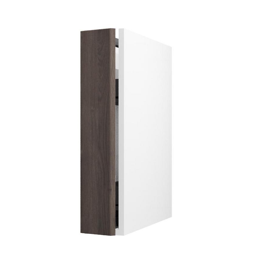 Hockley Textured Dark Oak 150mm x 720mm Full Height Door Shown Open at an Angle