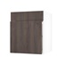 Hockley Textured Dark Oak 600mm x 557mm Door Front Shown Open at an Angle as Part of a Door and Drawer Unit