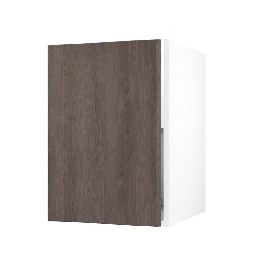 Hockley Textured Dark Oak 500mm x 720mm Full Height Door Shown Open at an Angle