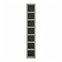 Super Matt Sand Grey 900mm x 150mm Wine Rack Frontal