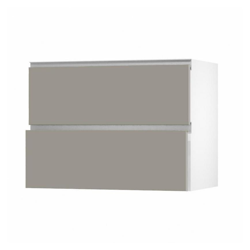 Hockley Super Matt Sand Grey 342mm x 1000mm Pan Kitchen Drawer Angle Open