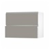 Hockley Super Matt Sand Grey 342mm x 1000mm Pan Kitchen Drawer Angle Open