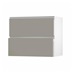 Hockley Super Matt Sand Grey 342mm x 900mm Pan Kitchen Drawer Angle Open