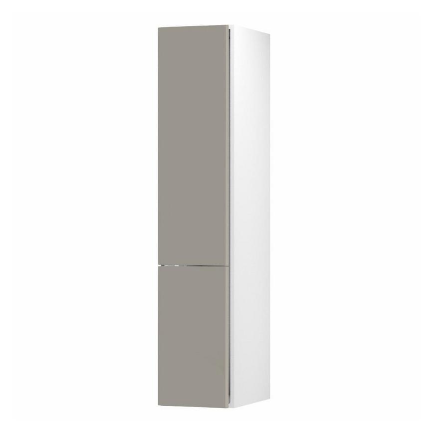 Hockley Super Matt Sand Grey 1220mm x 400mm Full Height Larder Kitchen Door Angle Open