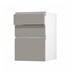 Hockley Super Matt Sand Grey 170mm x 500mm Kitchen Drawer Angle Open
