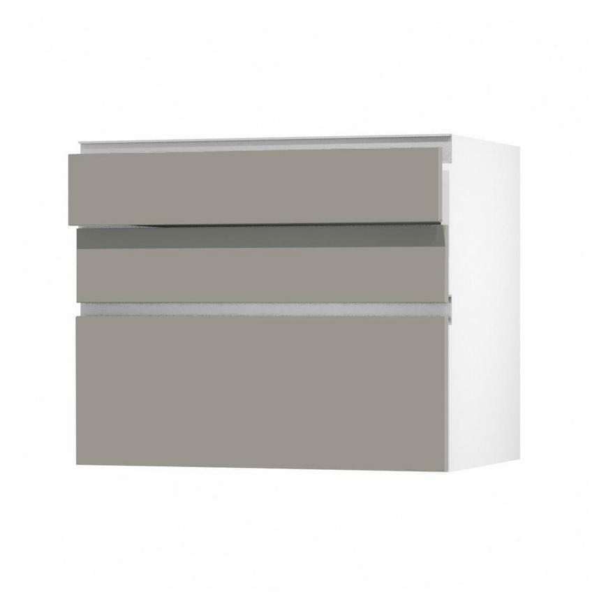 Hockley Super Matt Sand Grey 170mm x 900mm Kitchen Drawer Angle Open